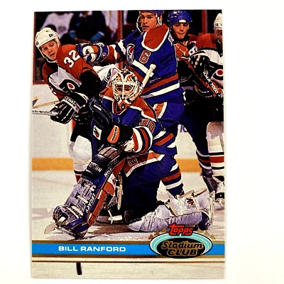 Bill Ranford 1991-92 Topps Stadium Club Card #249 NHL Edmonton Oilers - Image 1 of 2