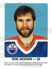 1984-85 Edmonton Oilers Red Rooster #16 Don Jackson