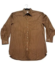 PETER MILLAR Herren Langarmhemd mittelbraun Hahnentritt Karo Knopfleiste - Bild 1 von 7