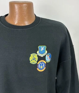 Sudadera Negra JERZEES De Colección Años 90 XL Grupo de Fuerzas de Seguridad Ejército Militar de Estados Unidos - Imagen 1 de 11