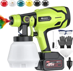 Cordless Paint Sprayer Fence HVLP Spray Gun Electric Spray Gun 300W/ 1000Ml/ 6 N - Picture 1 of 12