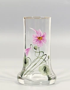 Set 6 elegante Trinkgläser Kristallglas Goldrand Handmalerei Jugendstilmanier - Bild 1 von 10