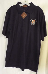 "Polo 50th Signal BN STAY ARMY Harriton nera taglia grande ""Key to Command" - Foto 1 di 6