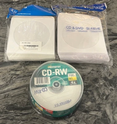 MEMOREX CD-RW 25 包 可录制 可重复使用 80 分钟 700 MB 4x 多速 - 全新 — 第 1/4 张图片
