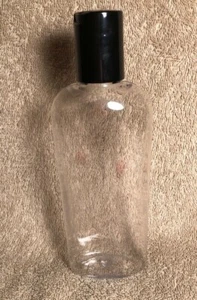 Lote de 6 botellas transparentes PET Cosmo ovaladas sin BPA 24/410 tapa superior de disco negro 6 OFERTA - Imagen 1 de 3