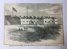1861 Zeitschrift Gravur ~ Eingang Sich Fort Pickens Facing Barancas, Florida