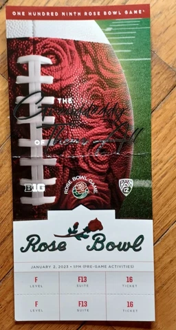 2023 Rose Bowl Penn State Nittany Lions vs Utah Utes Football Ticket Stub Cover