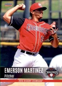 2016 Hickory Crawdads Update Choice #15 Emerson Martinez Venezuela Baseball Card