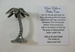T1 LIVE LIKE A PALM TREE Pocket charm miniature figurine Ganz stand tall calm - Picture 1 of 8