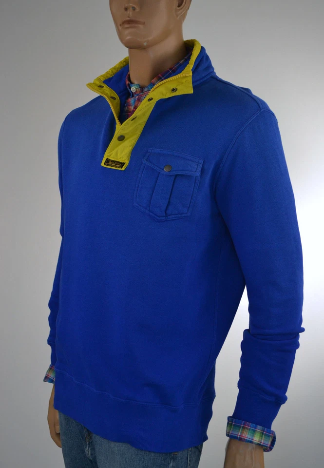 Ralph Lauren Mens Royal Blue Half-Zip Sweater/ Ralph Lauren Logo Patch -NWT-$185 - Image 1 of 1