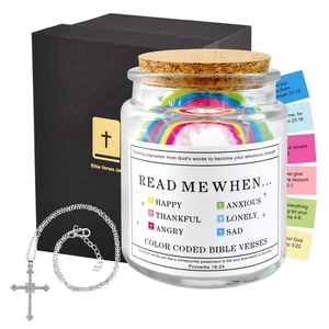 Bible Verse Jar, Christian Birthday Gifts for Women, Read Me When Bible Verse... - Foto 1 di 6