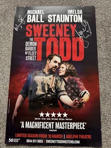 Sweeney Todd - Stephen Sondheim - Michael Ball - Imelda Staunton - SIGNED Poster - Picture 1 of 1