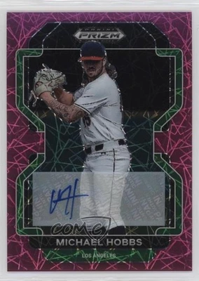 2022 Panini Prizm Draft Picks Neon Pink Velocity Michael Hobbs #PDP220 Auto - Image 1 of 2