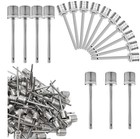 Air Pump Needle,50Pcs FMMTHQ Dual-Port Basketball Inflation silver
