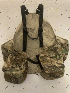 Vintage 10X ADVANTAGE Camo Hunting Vest Upland Game Mens Size Large USA Made - Picture 1 of 6