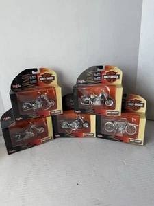 Harley Davidson 2007 1:18 Scale Replica Motorcycle Series 22 Lot Of 5 - Picture 1 of 8