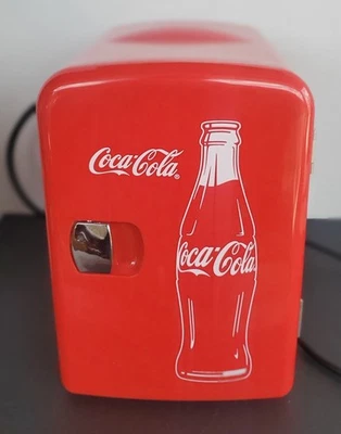Coca Cola Mini Fridge Compact Personal Refrigerator Retro Red Coke Bottle Soda - Image 1 of 4