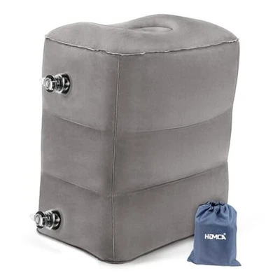  Almohada reposapiés de viaje inflable, altura ajustable pierna 1 paquete gris Foto 1 de 4