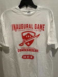 Camicia San Antonio Commanders XFL Inagural Game Taglia Extra Large XL Febbraio 2019 - Foto 1 di 4