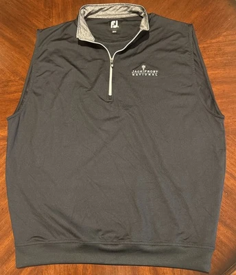FootJoy Sleeveless Performance 1/2 Zip Men’s Golf Vest Black Size L EUCondition - Image 1 of 4