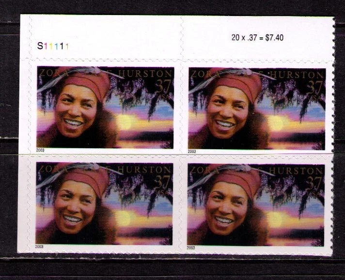 US USA Sc# 3748 MNH FVF PL# BLOCK Zora Neale Hurston Writer Author - Image 1 of 1