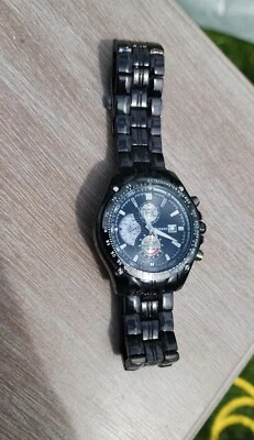 Curren M-8083 Mens Multi Dial Analog Watch Black Case Silver Dial 46 mm - Image 1 of 2