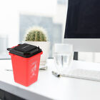  2 PCS Mini Trash Bin with Lid Desk Organizers and Accessories