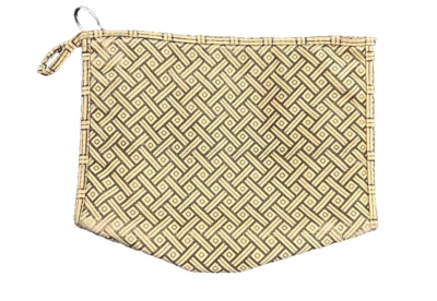 Bolso de Cosméticos Saks Fifth Avenue para Mujer 8” X 6” Marrón Abstracto Cremallera Alrededor Bolsa Foto 1 de 4