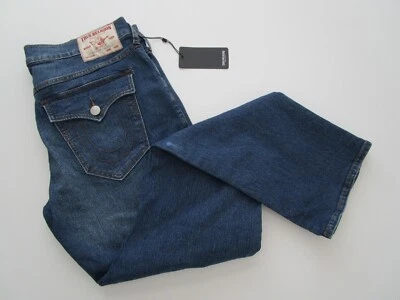 Mens 36x33 True Religion Ricky Relaxed Straight Flap blue jeans NWT - Image 1 of 4