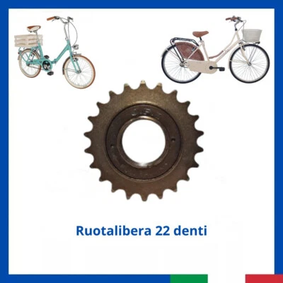 Ruota libera pignone 22 denti per bici GRAZIELLA PIEGHEVOLE OLANDA 1 VELOCITA' - Immagine 1 di 3