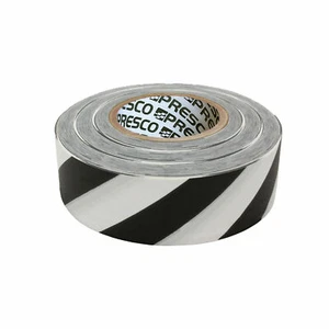 Presco Streifen Rolle Markierungsband: 1-3/16 Zoll x 300 Fuß (weiß/schwarze Streifen) - Bild 1 von 4