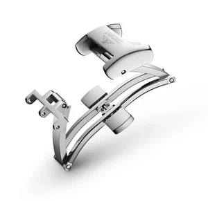 FIBBIA DEPLOYANTE ACCIAIO ORIGINALE LONGINES  mm 18 - Foto 1 di 1