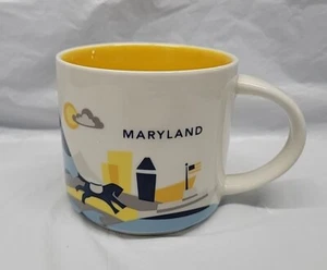 Starbucks 2015 Maryland Mug 14 oz Yellow Coffee Tea Mug Perfect Condition #5340 - Picture 1 of 24