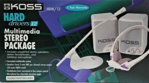 Genuine KOSS Amplified Multimedia/Audio/Video Stereo Package HDM/12-Light Grey - Picture 1 of 4