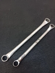 BLUE POINT XD-2024 5/8"-3/4" AND OFFSET X-1820 9/16"-5/8" 12 PT BOX END WRENCHES - Picture 1 of 3