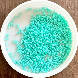 11/0 Japanese Miyuki Seed Beads,Delica®,Duracoat Opaque Catalina (DB2122), 5g - Picture 1 of 1