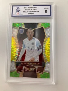 PANINI SELECT 2016 WAYNE ROONEY ENGLAND MULTI COLOUR PRIZM MGC 9 - Picture 1 of 2