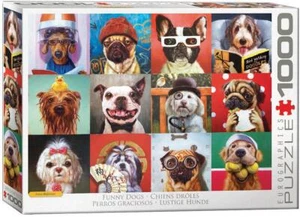 Eurographics jigsaw puzzle; Funny Dogs by Lucia Heffernan; 1000 pcs - Picture 1 of 2