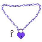 Unique Heart Lock Pendant Necklace Fashion Acrylic Chain Collar Necklace Jewelry