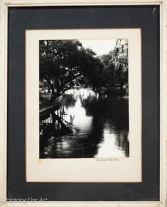 Vintage Black & White Photograph of Riverest Tavares Florida Signed M. Kleimeyer - Picture 1 of 7