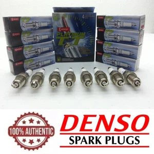 8x DENSO PQ16TT Platinum-Titanium TT Spark Plug set Pre-Gapped More Spark/Power - Picture 1 of 1