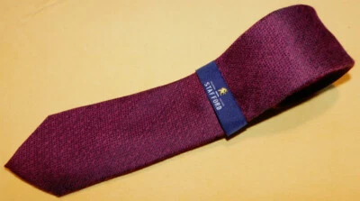 CORBATA STAFFORD ROJO/MARRÓN POLIÉSTER/PUNTOS DE RAYÓN MOTIVO - NUEVA CON ETIQUETAS - CORBATAS - CORBATAS DE DISEÑADOR. Foto 1 de 3