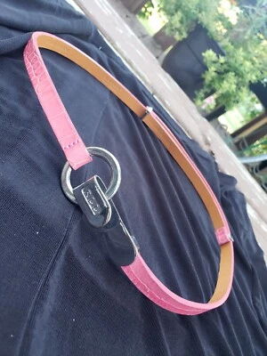 Новый Lauren Ralph Lauren женщин розовый итальянский кожаный один размер подходит для всех ремень  - Изображение 1 из 4