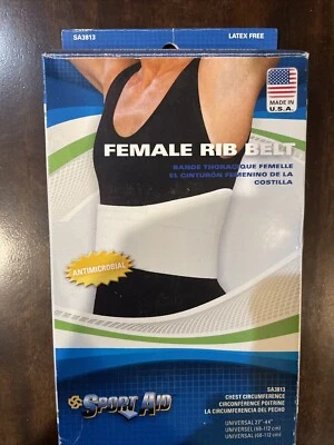 Cinturón acanalado Sportaid para mujer talla única blanco (27-44 pulgadas) nuevo en caja Foto 1 de 2