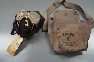 NEW Vintage WWII USN Gas Mask ND Mark IV w/ Filter Canister Hoses Bag - Picture 1 of 14