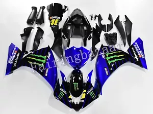 Fit for 2012-2014 YZF R1 Blue Black ROSSI 46 ABS Plastic Injection Fairing Kit - Picture 1 of 7
