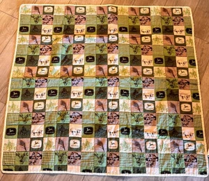 NWT John Deere Quilt Handmade by Gram Farm Tractor Patchwork Made in Kentucky - Picture 1 of 4