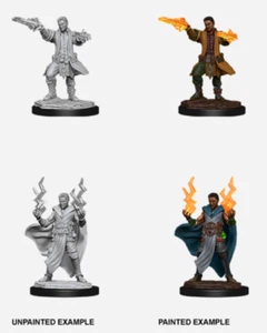 WizKids männlicher menschlicher Zauberer D&D Nolzurs wunderbare Miniaturen grundiert unbemalt - Bild 1 von 3
