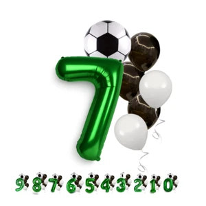 Football Birthday Balloons Set for Boys 40" Foil Number Soccer Latex Party kit - Picture 1 of 109