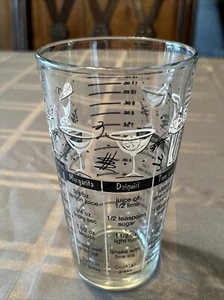 Cocktail Drink Recipes Mixer Shaker Measure Glass Measuring Cup - Picture 1 of 7